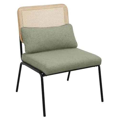 SVITA Svea Loungesessel - Retro Rattansessel für stilvolles Wohnen - Lounge- & Cocktailsessel mit elegantem Rattan- und Holzdesign, ideal für Wohnzimmer oder Home-Office. Hoher Komfort durch weiche Polster und modernes Aussehen.