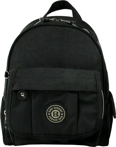 Bag Street Freizeitrucksack - Trendiger Damen Rucksack aus Crinkle Nylon - Freizeitrucksack aus robustem Crinkle Nylon, ideal für Alltag und Freizeit. Mit verstellbaren Schulterriemen und kompaktem Design perfekt für die Stadt.