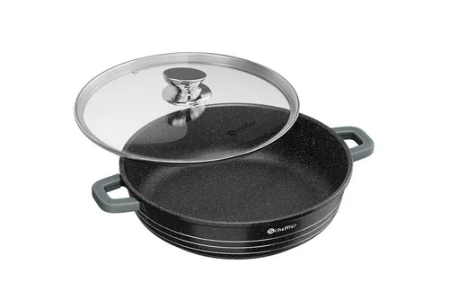 Scheffler Suppentopf Kochtopf 20/24/28/32/36 cm Servierpfanne Bratentopf Topf Induktions, Aluminium (2 Silikon Griffschutz, Spülmaschinengeeignet, für alle Herdarten), Induktion