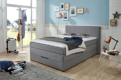 Produktbild SUN GARDEN Boxspringbett Broome in Kieselgrau