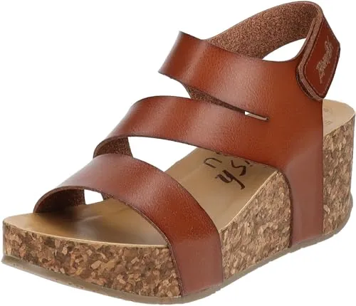 Blowfish BF-7945 Sandalette - Wanderschuhe in Größe 37, Farbe henna, mit bequemem Klettverschluss und stylischem Keilabsatz für optimalen Tragekomfort bei Outdoor-Aktivitäten.