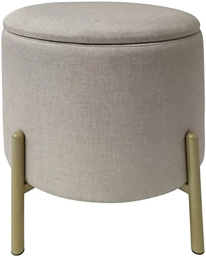 ECHTWERK Sitzhocker Logan mit Stauraum - Stilvoller Hocker mit abnehmbarem Deckel und Stauraum, gepolstert für optimalen Sitzkomfort, belastbar bis 150 kg, ideal für Wohnzimmer und Schlafzimmer.