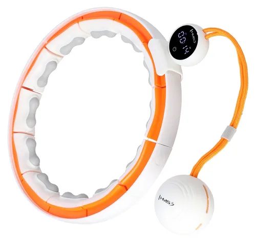 HMS Hula-Hoop-Reifen mit Zähler und Schwerkraftball - Bauchtrainer & Rückentrainer mit innovativen Massagepunkten für effektives Training und verbesserten Komfort. Verstellbar und mit digitalem Zählerdisplay für optimale Trainingskontrolle.