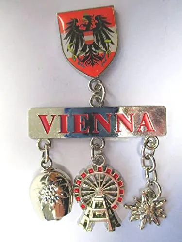 Wien Vienna Metall Charms Magnet 10 cm Souvenir Österreich (3003)