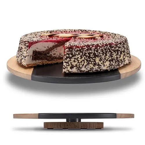 Fino Casa drehbare Schieferplatte mit Holz von Fino Casa