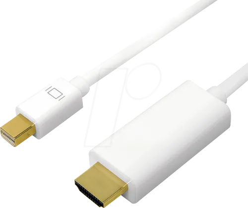 LOGILINK CV0124 - Mini DisplayPort 1.2 auf HDMI A Stecker, 4K/30Hz, weiß, 3.0 m