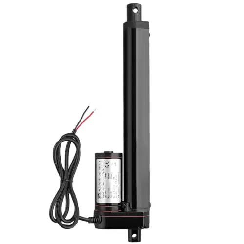AUTTGINN 1500N 200mm Linearmotor 10mm/s, 12v DC Linear Actuator Motor Elektro Zylinder Schubstangenmotor für Auto,Möbel,RV,Türöffner,Industrielle Landwirtschaft, Gefäße usw (Schwarz 200mm)