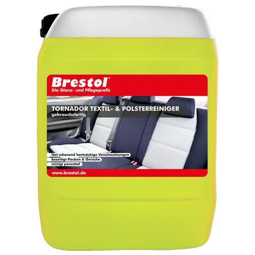 10 Ltr POLSTERREINIGER für Reinigungspistolen - BRESTOL - Innenreinigung & -pflege, effektiver Textilreiniger für gründliche Reinigung von Autopolstern und -stoffen, hergestellt in Deutschland.