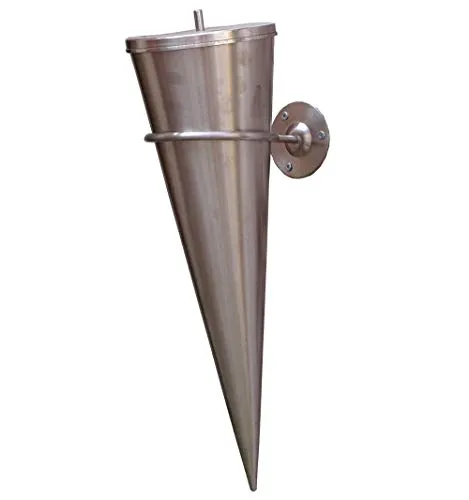 Fackel Wandfackel Bodenfackel Gartenfackel Feuerfackel Cylinder komplett aus Edelstahl im Srm-Design/Höhe: 65cm Durchmesser oben: 28,5 cm/inklusive Zubehör