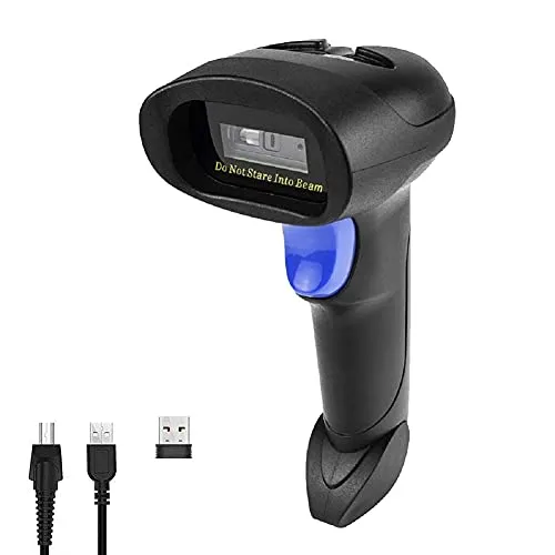 NetumScan Kabelloser CCD Barcode-Scanner, USB, automatischer Barcode-Leser, kompatibel für PC, Mac- und Windows Laptops NSL6