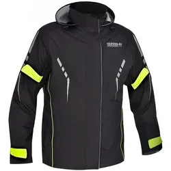 Oxford Stormseal Motorrad Regenjacke, schwarz-gelb, Größe S - Funktionsjacke, wasserdicht mit Netz Innenfutter und klappbarer Kapuze für optimalen Schutz bei jedem Wetter.