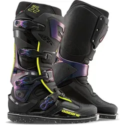 Gaerne SG-22 Chameleon Stiefel - Schwarz/Lila/Grün - 43 EU - Motorradstiefel mit perfektionierter Bewegungsgeometrie und optimalem Knöchelschutz durch DUAL STAGE PIVOT SYSTEM 1.0 - ideal für Offroad-Fahrer.