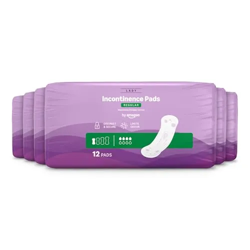 by Amazon Damen Inkontinenzeinlagen, Normale Saugstärke, 72 Stück (6 Packungen à 12 Stück)