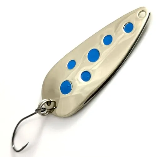 Troutwerk Spoon 5g 4cm - Forellenblinker, Troutwerk Farbe:silberfarben/Blaue Punkte