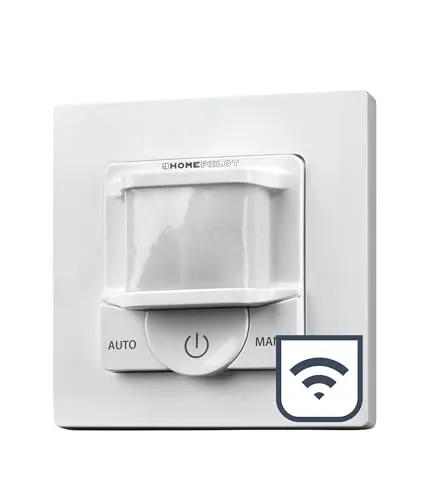 HOMEPILOT Bewegungsmelder smart - Intelligente Lichtsteuerung 230V, mit einstellbarem Helligkeitssensor und 10m Reichweite für mehr Sicherheit und Komfort