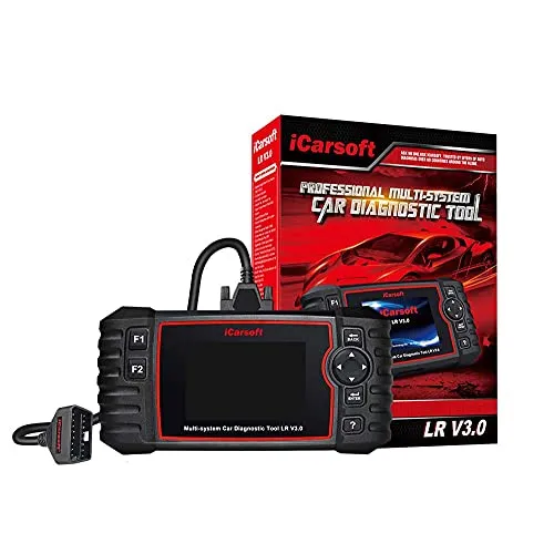 iCarsoft LR V3.0 für LandRover Jaguar - OBD-Scanner mit umfassenden Funktionen für Öl-Service-Rückstellung, DPF und mehr. Ideal für Land Rover und Jaguar Fahrzeuge, 5 Jahre Herstellergarantie.