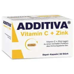 Additiva Vitamin C Depot 300 mg Kapseln - Arzneimittel zur Unterstützung der täglichen Vitamin C und Zink-Zufuhr, ideal für Schwangerschaft, Stillzeit und Sportler.