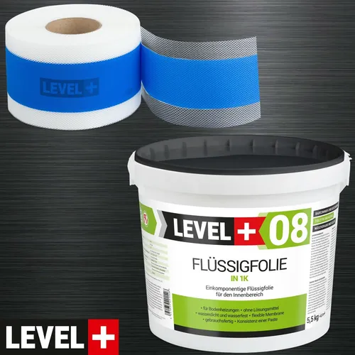 Bandset Flüssigfolie 1K 5,5 Kg Dichtset Bad Dusche Küche Dichtband 5m  SET306