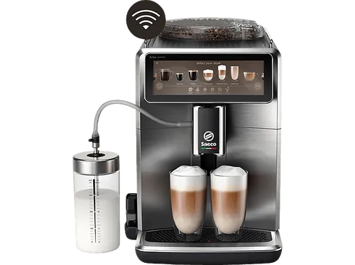 Saeco Xelsis Suprema SM8889/00 - Individuelle Kaffeevielfalt - Kaffeevollautomat mit 22 Kaffeevarianten, großem 7,8-Zoll-Touchscreen und WLAN-Funktion für personalisierte Rezepte und Empfehlungen.