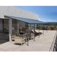 Palram - Canopia Sierra Alu Terrassenüberdachung 3x10.3m - Außenanbau, wartungsfreies Design mit UV-Schutz und einfache DIY-Montage für ganzjährige Nutzung und Schutz vor Witterungseinflüssen.