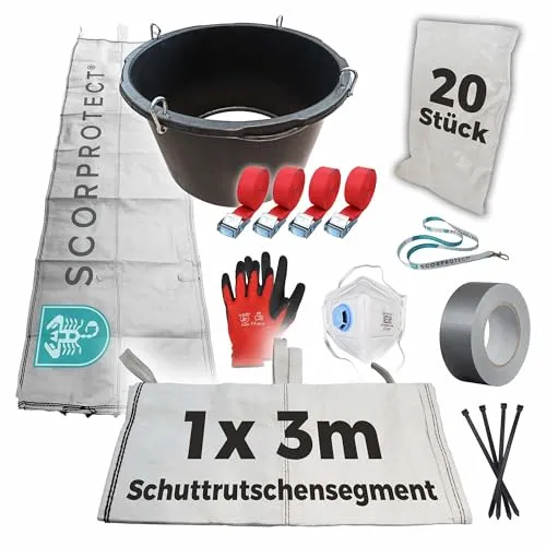 Scorprotect® Schuttrutsche 3 m flexibel mit Zubehör von Scorprotect