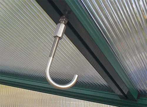 Rohr-Hakenkombination 5 St. aus Edelstahl für Gewächshaus