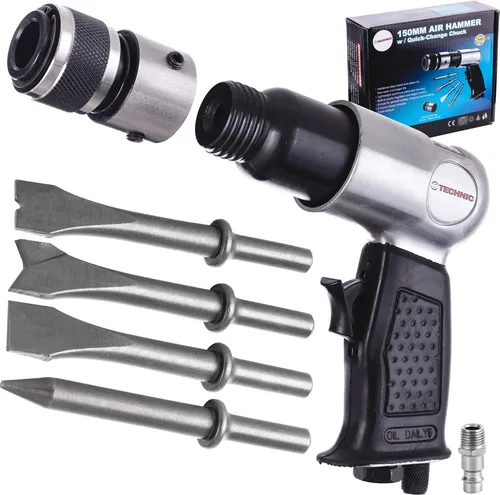 AT-2050LSG AUTOMAT Drucklufthammer 150mm + 4 Bits mit Rundgriff