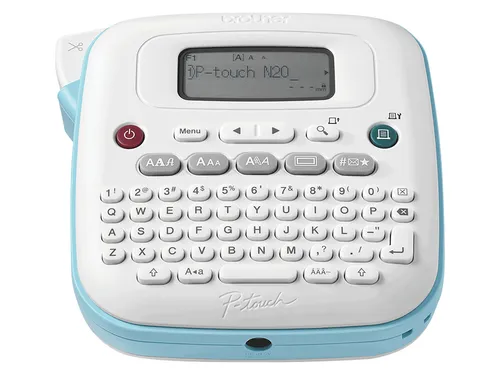 P-TOUCH N20 - Benutzerfreundliches Beschriftungsgerät - Drucker für kreative Etikettengestaltung mit 3 Schriftarten, 15 Rahmen und 250 Symbolen. Ideal zur Organisation von Zuhause und Büro, wasserfest und spülmaschinengeeignet.