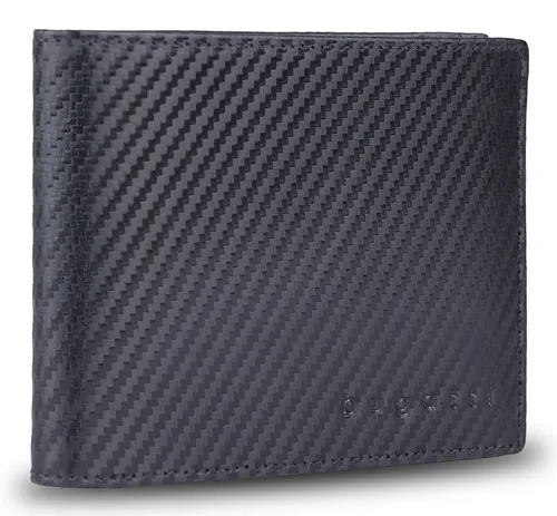 bugatti Lima RFID Wallet With Flap Carbon - Elegante Geldbörse aus echtem Rindsleder mit RFID-Blocker für optimalen Schutz Ihrer Daten. Praktische Fächeraufteilung sorgt für Ordnung und Übersicht.