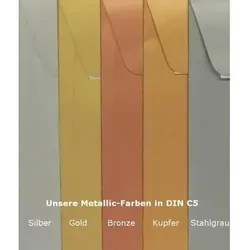 Briefumschläge C5 130g/qm haftklebend VE=100 Stück gold in gold von Blanke