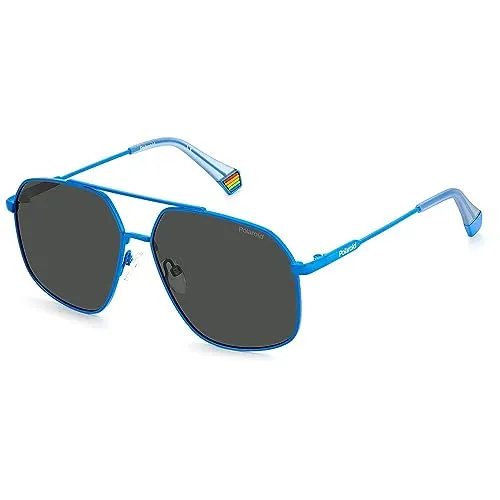 Polaroid Pld 6173/s MVU/M9 AZURE Sunglasses Unisex Steel, Standard, 58