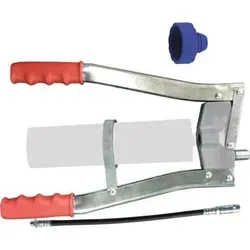 Zweihandfettpresse PZP für 400/500g Schraubkartuschen - Sonstige Elektroinstallationsartikel mit hoher Förderleistung von 1,4 cm³ und einem maximalen Förderdruck von 400 bar, ideal für präzises Arbeiten.