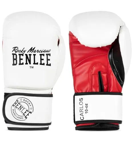 BENLEE Boxhandschuhe Carlos White/Black/Red 08 oz in weiß von Benlee