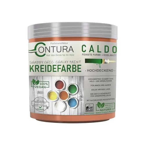 Contura BeGreen 250ml. Kreidefarbe Shabby Chic Möbellack Lack Möbel Farbe Holzlack Natur (28 Rusty)