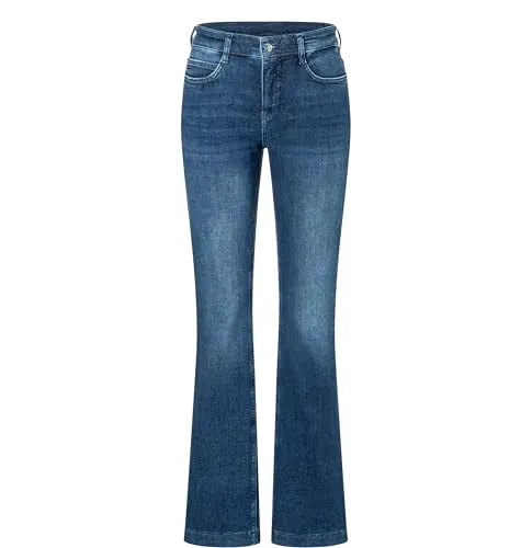 MAC Bootcut-Jeans BOOT im Five-Pocket Style – blau 38 - Jeans im Bootcut Fit mit hoher Leibhöhe und elastischem Denim, ideal für lässige Outfits und bequem im Tragekomfort.