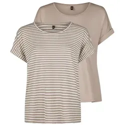 ONLY ONLMOSTER T-Shirt Damen 2er Pack - T-Shirts für Damen: Bequeme Regular Fit Rundhals Shirts im attraktiven 2er-Pack mit hochwertiger Materialbeschaffenheit für hohen Tragekomfort.