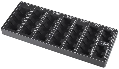 Pavo Zählbrett Euro 12 Inch Schwarz - Geldkassetten & Waagen, leicht und handlich mit nur 0,44 kg für einfaches Zählen von Münzen.