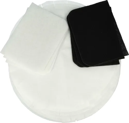 vhbw 3x Kohle-Filter, 6x Papierfilter, 3x Fettfilter Ersatz für DeLonghi 5512510041 für Fritteuse - 12-tlg. Filter-Set