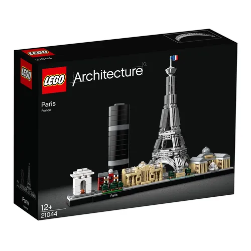 LEGO Architecture Paris - Modellbausatz mit Eiffelturm & Louvre, detailgetreue Skyline für kreative Deko und entspannendes Bauerlebnis ab 12 Jahren