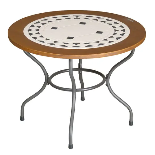 Steintisch Balkontisch Terrassentisch Mosaiktisch Beistelltisch Handarbeit 100cm