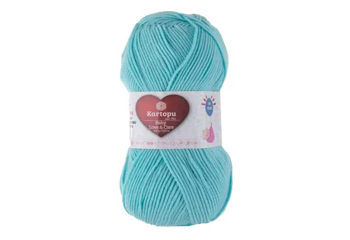 Kartopu 5 x 100g Strickgarn Kartopu Baby Love and Care Häkelwolle, 250 m, K502 babyblau
