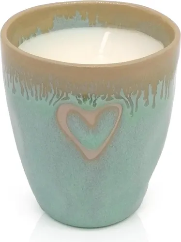 Stoneware Kerze im Espressobecher 