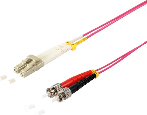 Duplex Patchkabel LC/ST 50/125µ, OM4 violett, 1,0m