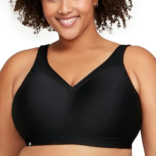 Glamorise Damen 1006 Sports Bra, Schwarz, 80G