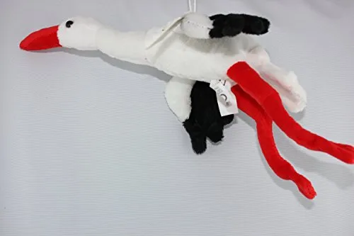 Cornelißen - 1017046 - Storch, Plüsch, 21cm, mit Hänger, Stofftier, waschbar bis 30 Grad