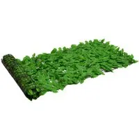 vidaXL Balkon-Sichtschutz mit Grünen Blättern 600x75 cm - Sichtschutz für Balkon und Garten, UV-beständig aus leichtem Polyethylen, sorgt für Privatsphäre und gute Luftzirkulation.