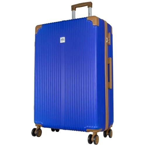 Trendyshop365 Reisekoffer groß Hartschale Barbados 77cm 94 Liter 4 Rollen Blau