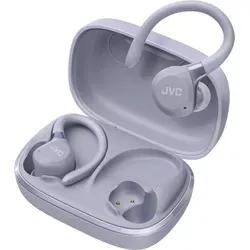 JVC HA-EC75T TWS Kopfhörer in Lila mit Noise Cancelling - Erleben Sie kabellosen Musikgenuss mit den JVC HA-EC75T TWS Kopfhörern. Aktive Geräuschunterdrückung und ein sicherer Sitz dank Ohrbügel machen diese Kopfhörer ideal für unterwegs.