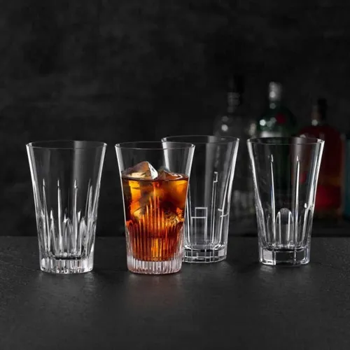 Spiegelau & Nachtmann 4-teiliges Universalbecher-Set - Longdrinkgläser aus hochwertigem Kristallglas, elegante Form mit hoher Brillanz, spülmaschinengeeignet und bruchfest – ideal für jeden Anlass!