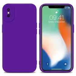 Cadorabo Hülle für Apple iPhone X / XS Schutz Hülle in Lila TPU Silikon Etui Case Handyhülle
